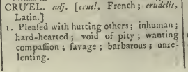 snapshot image of CRUEL. (1785) 1 of 2