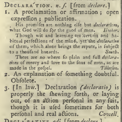 snapshot image of DECLARATION. (1785)