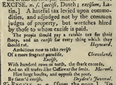 snapshot image of EXCISE. (1785)