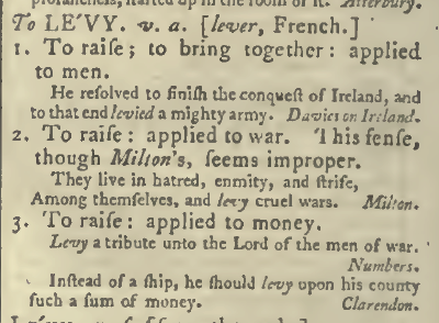 snapshot image of To LEVY.  (1785)