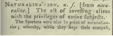 snapshot image of NATURALIZATION.  (1785) 1 of 2
